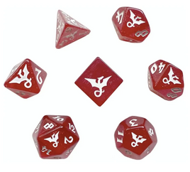 Black Oak - Dragon Dice: Sparklefury (glitter) RPG Dice Set
