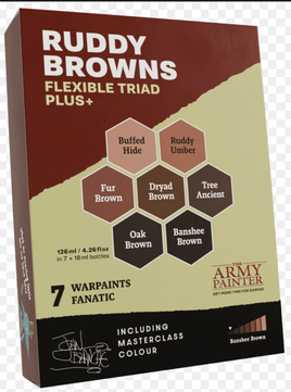 Army Painter - Paint Set - Warpaint Fanatic Ruddy Browns Flexible Triad Plus Set