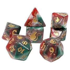 Black Oak - Dice - Kitty Clacks: Lucky 7-Dice RPG Set