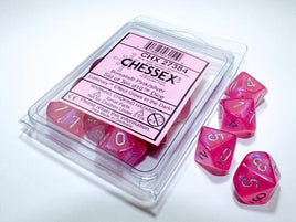 Chessex 27384 - Borealis Pink/silver Luminary d10 Set (10 Count)