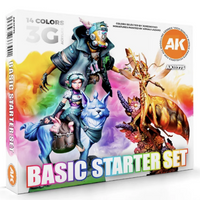 AK Interactive - 3Gen Acrylics Basic Starter Set (14 Colors)