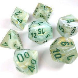 Chessex - 27409 - Marble Green/dark green Polyhedral 7-Dice Set