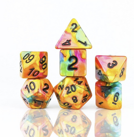 Sirius - Rainbow Gold RPG Dice Set