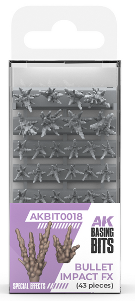 AK Interactive - Basing Bits: Bullet Impact (43 Pieces)