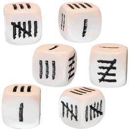 Steve Jackson Games - Tally Mark d6 Dice Set (6 Count)
