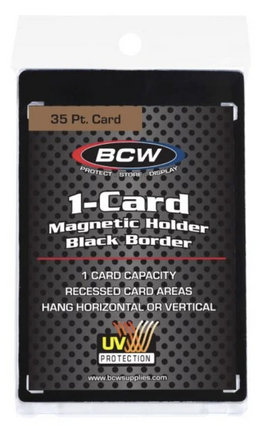 BCW - 1 Card Magnetic Holder Black Border