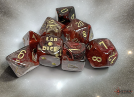 Chessex 30064 - Lab Dice: Borealis Cosmos/gold Polyhedral RPG Dice Set (with bonus die)