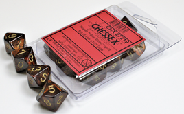 Chessex 27219 - Scarab Blue Blood/gold d10 Set (10 Count)