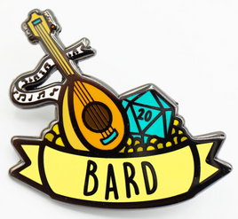 Foam Brain Games Enamel Pin - Banner Class: Bard