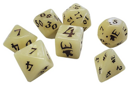 Steve Jackson Games - Munchkin Polyhedral Tan with Brown RPG Dice Set