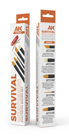 AK Interactive - Weathering Brush Set AKB101