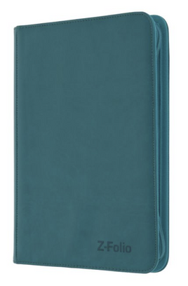 BCW - 9-Pocket Zippered Side-Load Z-Folio - Teal 360 Capacity