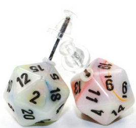 Chessex 54206 - Festive Circus with Black Stud Earrings