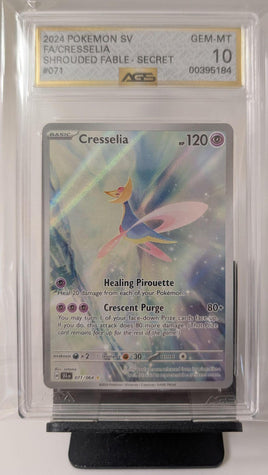 Graded Pokemon - Cresselia #071 FA SR AGS 10 GEM-MT