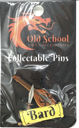 Old School Dice & Accessories Enamel Pin - Bard