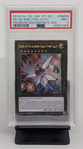 Graded Yu-Gi-Oh - Number 38: Hope Harbinger Dragon Titanic Galaxy PSA 9 MINT