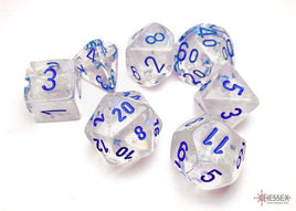 Chessex 27581 - Borealis Icicle/light blue Luminary Polyhedral RPG Dice Set
