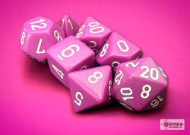 Chessex - 25427 - Opaque Light Purple/white Polyhedral 7-Dice Set