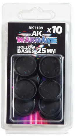 AK Interactive - Hollow Bases 25mm (10 Count)