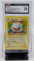 Graded Pokemon - Electrode Holo #011 CGC 10 GEM MINT