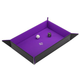 Gamegenic - Dice Tray - Magnetic Rectangular Purple & Black 279mm x 209mm Reversible