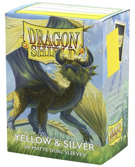 Dragon Shield - Dual Matte Yellow & Silver Sleeves 100 Count