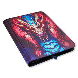 Arcane Fortress - 9-Pocket Stained Glass Fire & Ice Dragon Binder