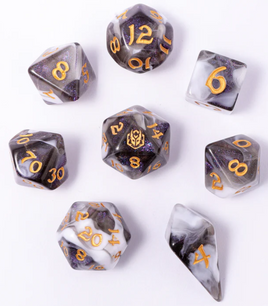 Hymgho - Wyrmforged: Wraith Shadow RPG Dice Set