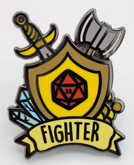 Foam Brain Games Enamel Pin - Banner Class: Fighter