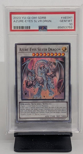 Graded Yu-Gi-Oh - Azure-Eyes Silver Dragon #AE041 PSA 10 GEM MT