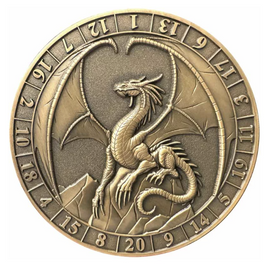 Goliath Dice Coin d20: Lawful Gold Dragon