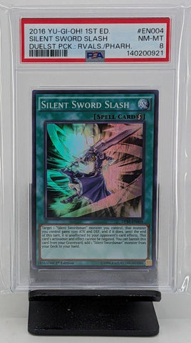 Graded Yu-Gi-Oh - Silent Sword Slash 1st Ed #EN004 PSA 8 NM-MT