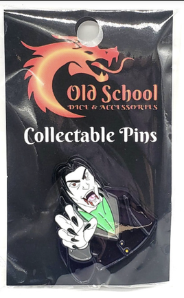 Old School Dice & Accessories Enamel Pin - Vampire