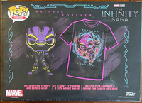 Funko Box Set - Infinity Saga Wakanda Forever - Black Panther Pop! & Tee (Large) Blacklight