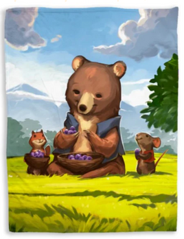 Everdell Cozy Critters Blanket - Berry Bear