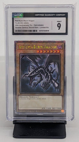 Graded Yu-Gi-Oh - Red-Eyes Black Dragon #TN23-EN003 CGC 9 MINT