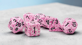 Chessex 25354 - Speckled Pink with Black RPG Dice Set