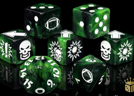 Baron of Dice - Bloody Football: Warp Green Football Dice