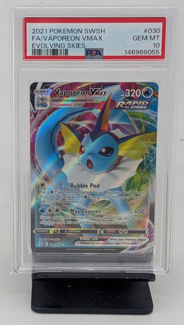 Graded Pokemon - Vaporeon VMAX FA #030 PSA 10 GEM MT