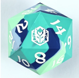 Hymgho - 55mm Chonk Rubber Silicon d20: The Ice Ball