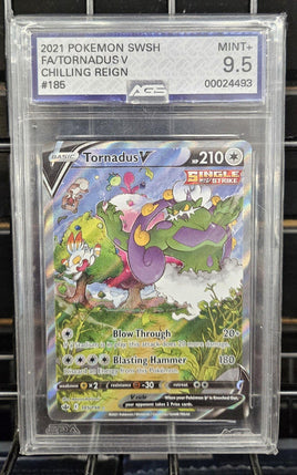 Graded Card - Pokemon - Tornadus V #185 AGS 9.5 Mint+