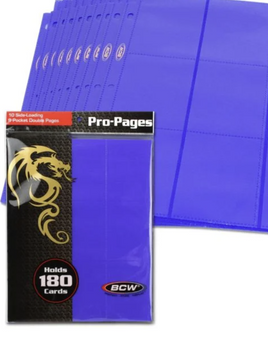 BCW - 9-Pocket Binder Pro Pages Blue 10-Pack