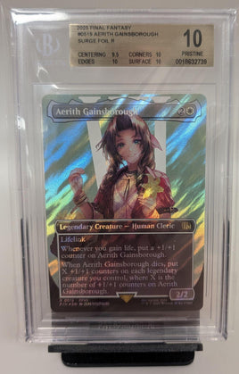 Graded Card - Magic the Gathering - Aerith Gainsborough #0519 Surge Foil Beckett 10 Pristine