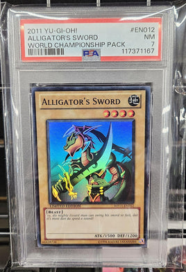 Graded Card - Yu-Gi-Oh - Alligator's Sword #EN012 PSA 7 NM