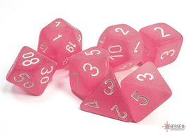 Chessex 27464 - Frosted Pink/white Polyhedral RPG Dice Set