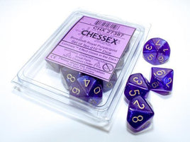 Chessex 27387 - Borealis Royal Purple/gold Luminary d10 Set (10 Count)