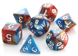 Die Hard Dice - Copper and Turquoise Alloy RPG Dice Set