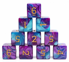 Foam Brain Games - Mermaid Beach 16mm d6 Set (12 Count)