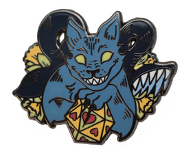 Foam Brain Games Enamel Pin - Alice's Adventures in Diceland: Cheshire Displacer Beast