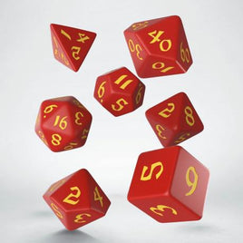 Q Workshop - Classic Runic: Red & Yellow RPG Dice Set